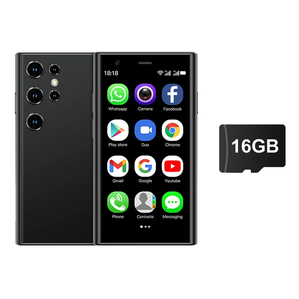 SERVO S23 ULTRA Mini Smartphone Android OS 2GB RAM+16GB ROM Play Store WiFi Hotspot 3.0" Display Palm Smart Cellphones 3G WCDMA