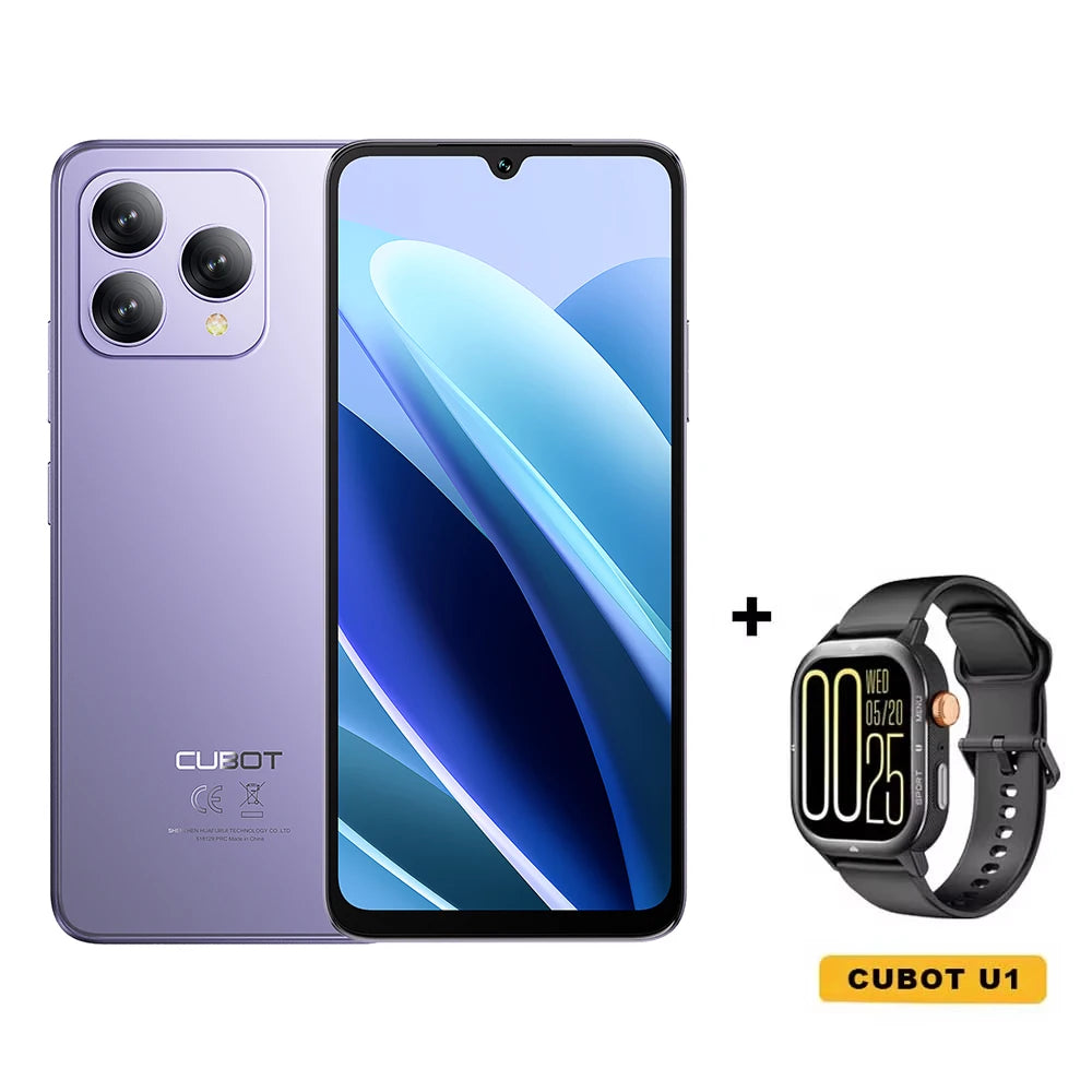 Cubot A40 Smartphone, Android 15, 12GB RAM+256GB ROM, 6.88-Inch 120Hz Screen,Octa-core, 48MP Camera, 5100mAh Battery,NFC,Face ID