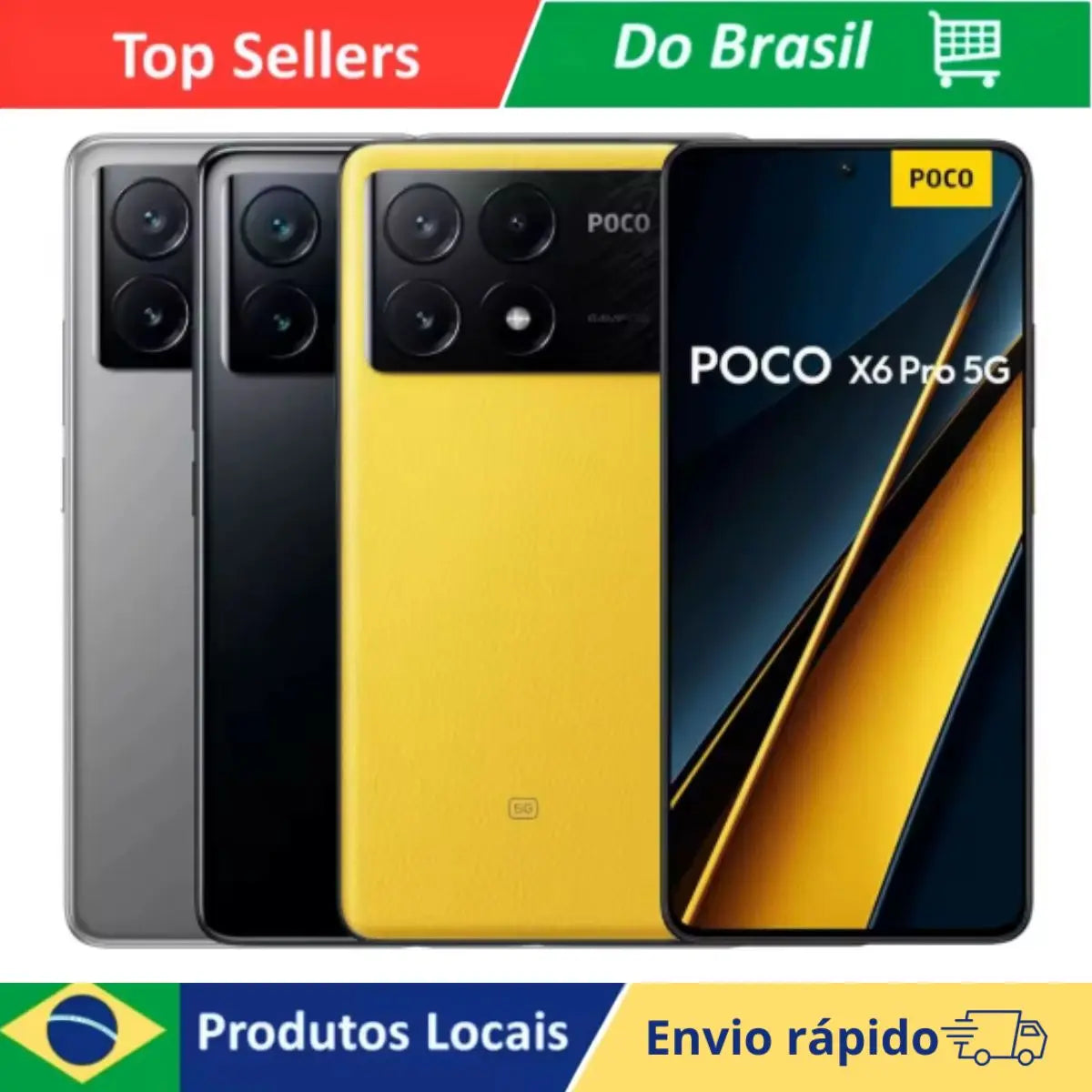 Mobile Phone Smartphone Xiaomi Poco X6 Pro 5G 256GB Storage 8GB Ram Processor MediaTek Dimension 8300-Ultra AMOLED Screen