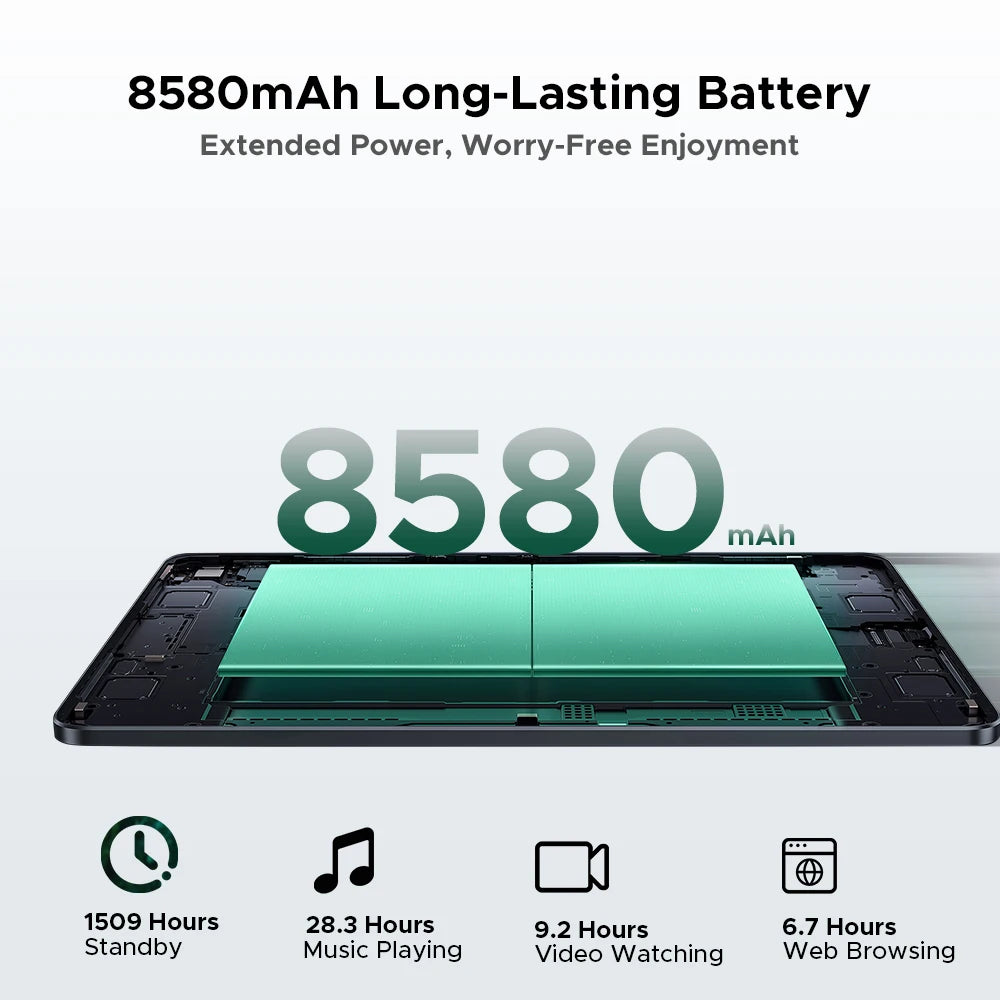 Global Version DOOGEE U11 Pro Android 15 Tablet 30GB(6+24) 256GB 11" HD 90Hz Display 8580mAh Battery Unisoc T7200 Widevine L1