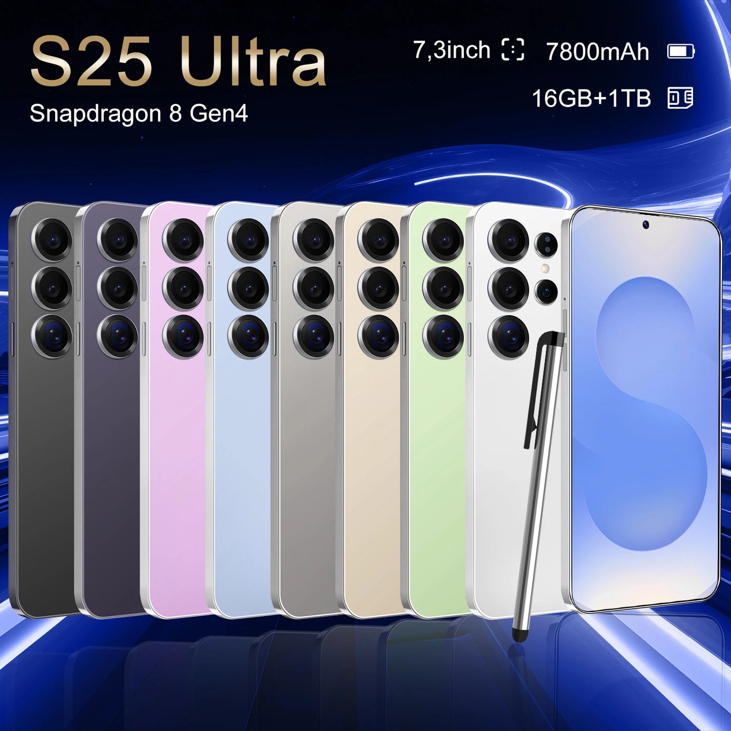 Hot Ultra 5G S25 Smartphone for Gaming Deca Core Android15  S25 Snapdragon LED Display Dual Sim Card Deca Core CPU Excellent