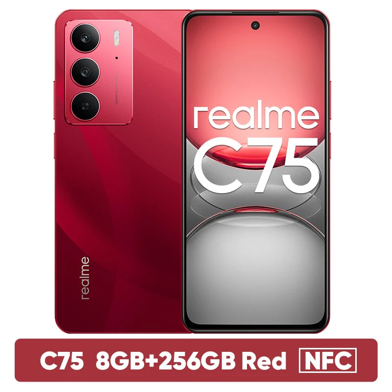 [World Premiere] realme C75 Smartphone Helio G92 Max Chipset 5828mAh Battery 45W Charge 6.72'' 90Hz Display 50MP Camera NFC IP69