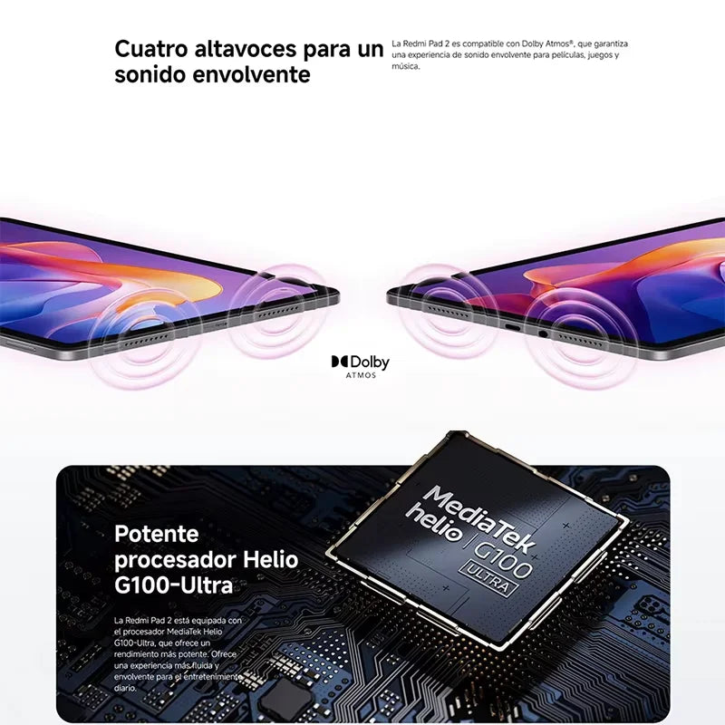 Global Version Xiaomi Redmi Pad 2 Tablet 11" 2.5K Display 9000mAh Battery 18W Fast Charge Xiaomi HyperOS 2