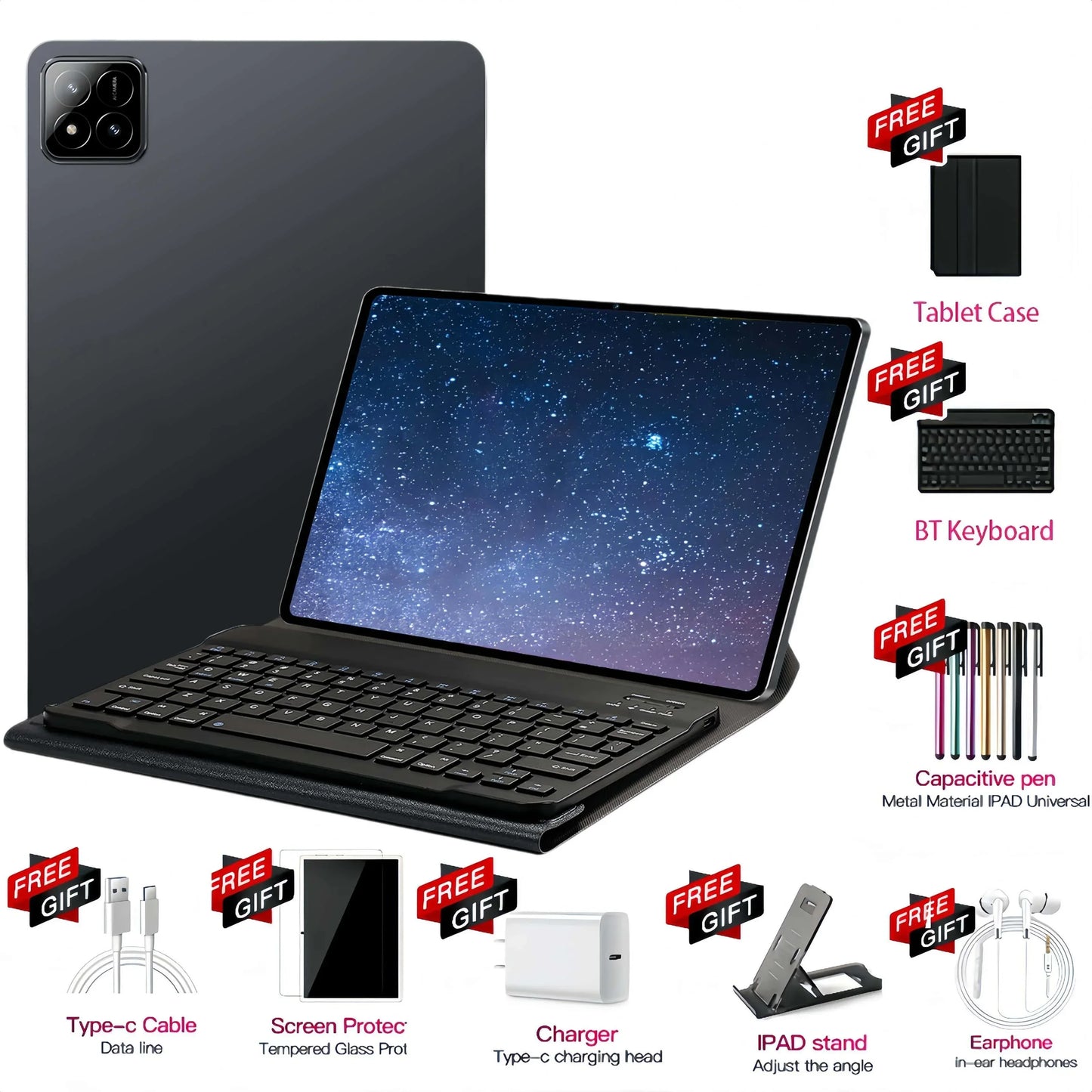 2025 Brand New  Original PAD 7S Pro Android 14 Snapdragon 8gen2 Tablets 20000mAh 11Inch HD 22GB+2TB 5G Dual SIM Wifi Tablet PC