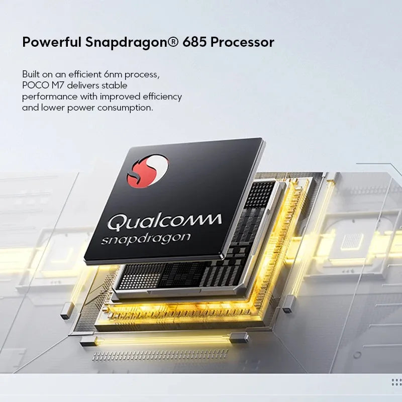 POCO M7 Global Version Snapdragon 685 Smartphone 6.9" 144Hz FHD+ DotDisplay 50MP Camera 7000mAh Battery 33W Fast Charging NFC