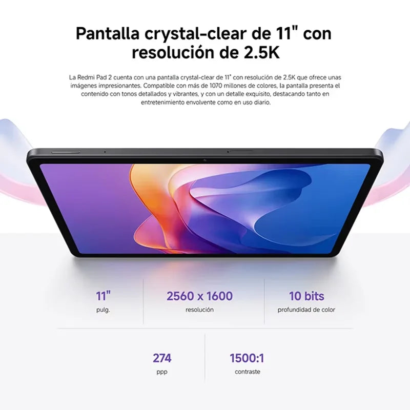 Global Version Xiaomi Redmi Pad 2 Tablet 11" 2.5K Display 9000mAh Battery 18W Fast Charge Xiaomi HyperOS 2