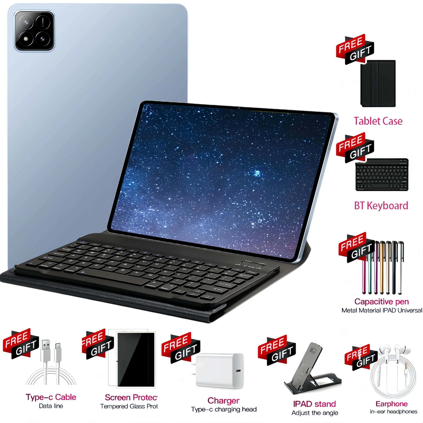 2025 Brand New  Original PAD 7S Pro Android 14 Snapdragon 8gen2 Tablets 20000mAh 11Inch HD 22GB+2TB 5G Dual SIM Wifi Tablet PC