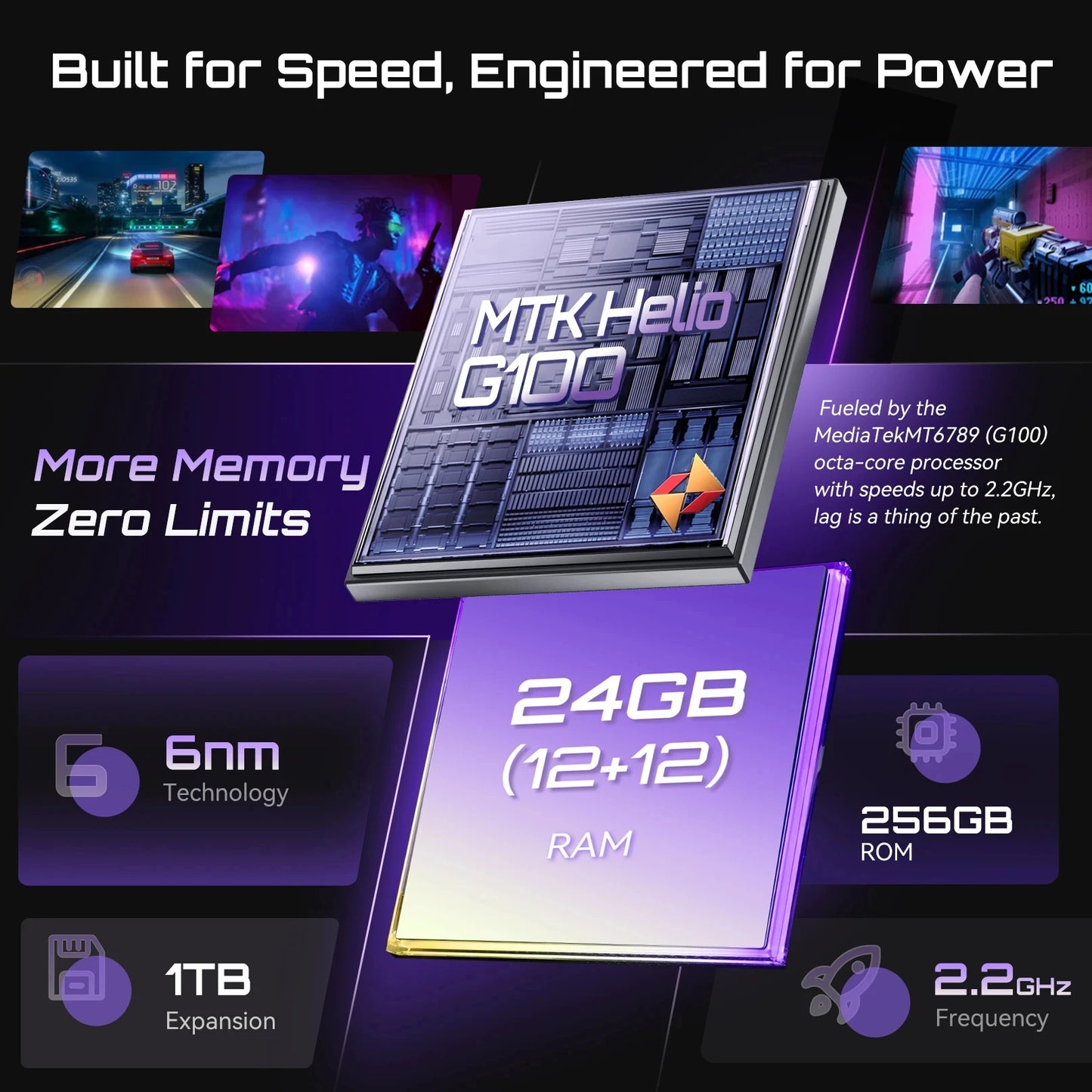 Cubot Smartphone P90,Dual Speakers,Android 15,6.88" 120Hz Display,24GB(12GB+12GB)RAM,256GB ROM,G100 Octa-core,64MP Camera,NFC