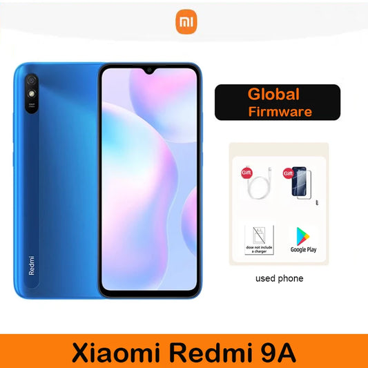 Global firmware android Xiaomi Redmi 9A 4G celular 4GB 64GB 5000mAh 13MP MTK Helio G25 smartphone  used phone