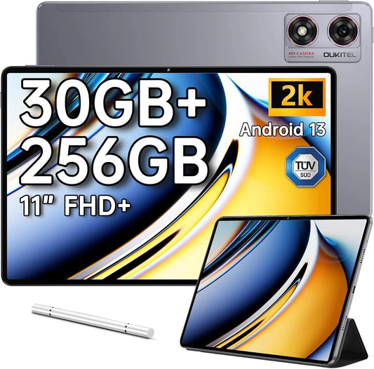 OUKITEL OT8 Tablet 11"2K,Android 13 Con Penna,30(6+24)GB+256GB,Octa-Core Unisoc T606,8800mAh,8MP+13MP AI Camera,4G Dual SIM/GPS