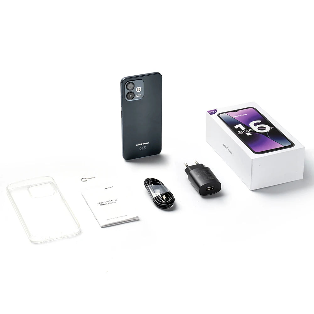 Ulefone Note 16 Pro 4G,16 ГБ（8ГБ+8ГБ расширенной）256 ГБ,Android 13, телефон,50 МП, 6,52 дюйма,4400 мАч,GPS,глобальная версия