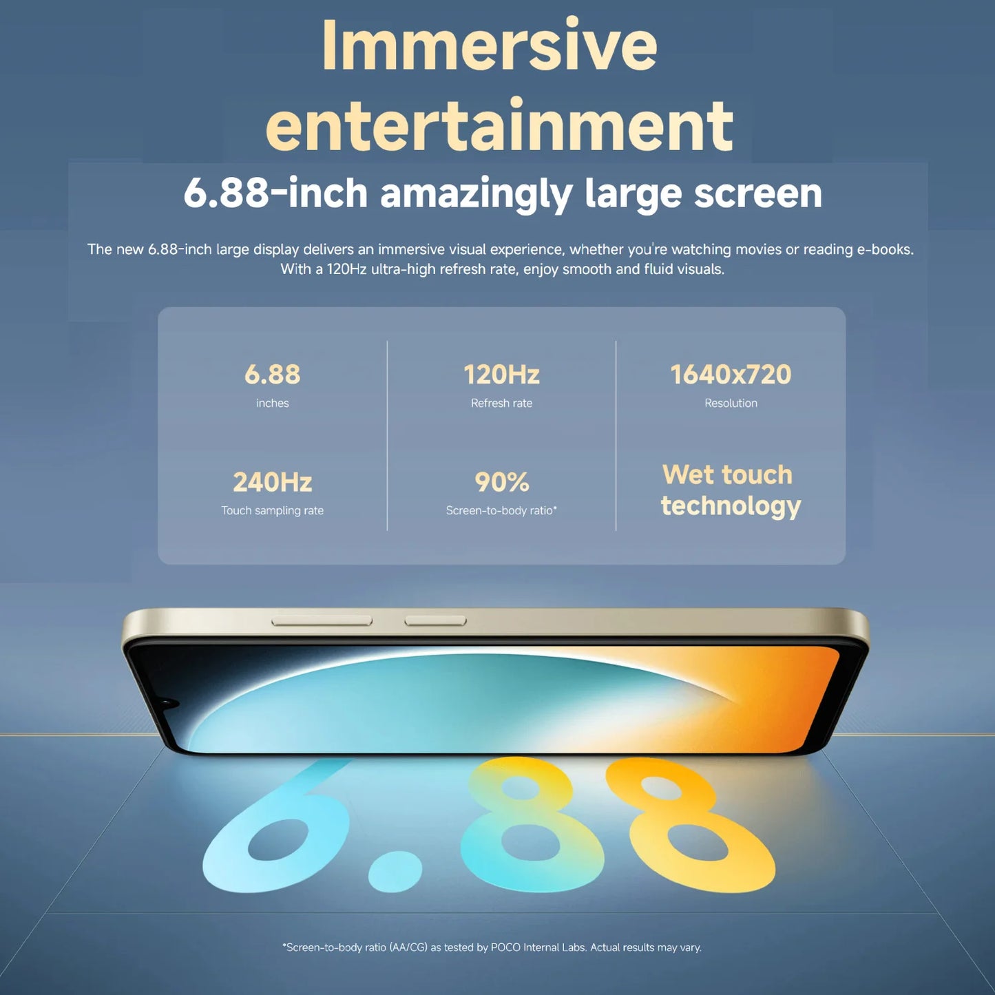 POCO C71 4G 3+64GB Global Version 6.88" 120Hz Screen Powered by a UNISOC T7250 Processor 32MP AL Dual Camera 5200mAh Battery