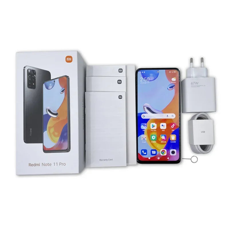 Xiaomi Redmi Note 11 Pro 8GB 256GB Global Rom NFC MTK Helio G96 Octa Core 108MP Camera 120Hz Display 5G Smartphone
