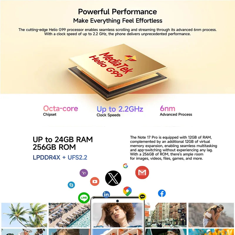 In Stock Ulefone Note 17 Pro,24GB+256GB,Android 13,NFC,6.78" 120HZ AMOLED Curved Display,108MP Camera,5050mAh,Global Version