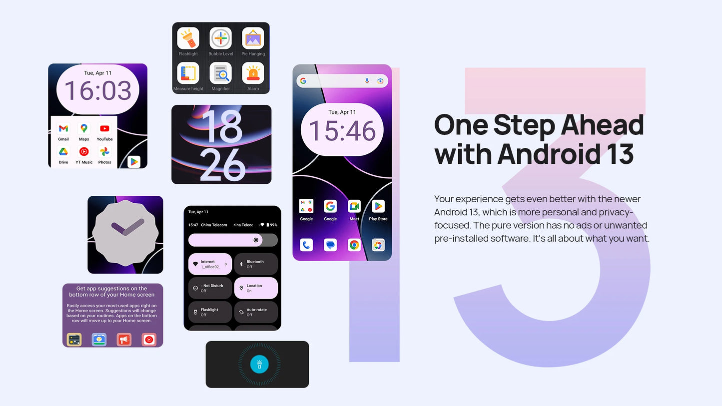 Ulefone Note 16 Pro 4G,16 ГБ（8ГБ+8ГБ расширенной）256 ГБ,Android 13, телефон,50 МП, 6,52 дюйма,4400 мАч,GPS,глобальная версия