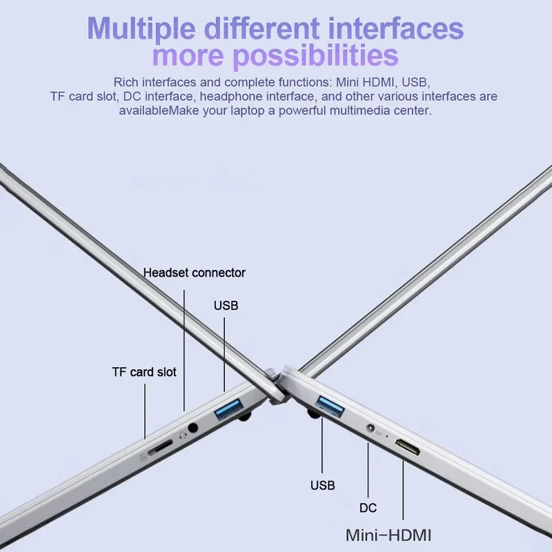 New 15.6 inch Portable Laptop  Windows 11 16GB RAM+2048GB ROM Intel N3700 Narrow Bezel Screen PC Office Entertainment Laptop