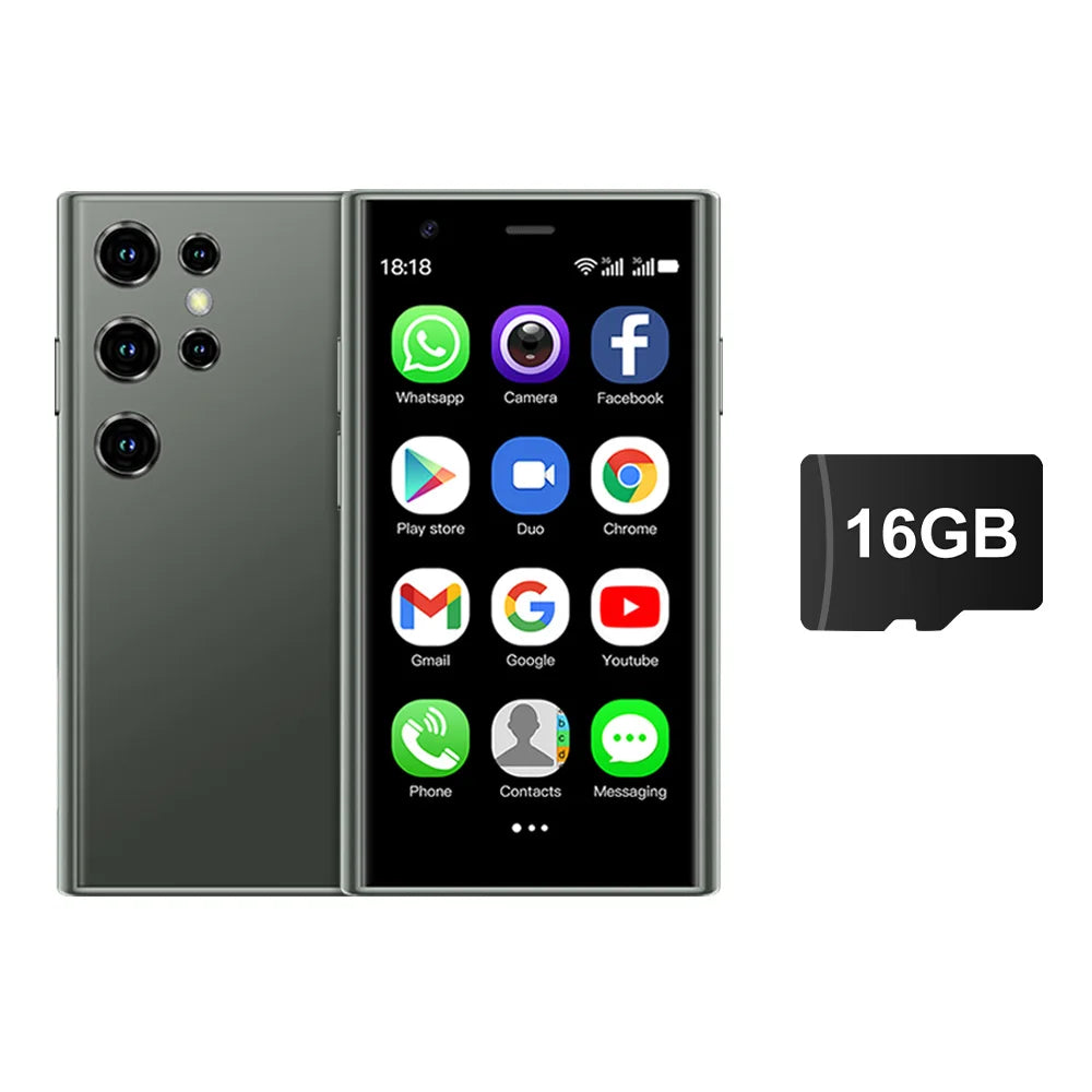 SERVO S23 ULTRA Mini Smartphone Android OS 2GB RAM+16GB ROM Play Store WiFi Hotspot 3.0" Display Palm Smart Cellphones 3G WCDMA