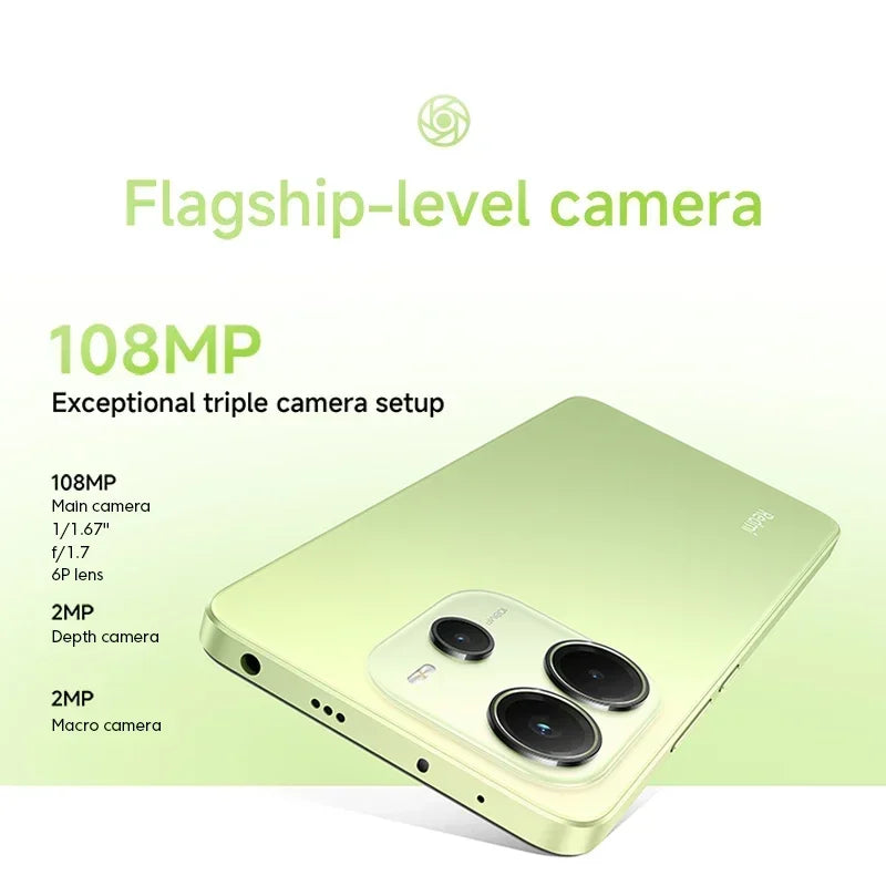 【World Premiere】Global Version Xiaomi Redmi Note 14 MediaTek Helio G99-Ultra 108MP AI 5500mAh 6.67" AMOLED 120Hz Display