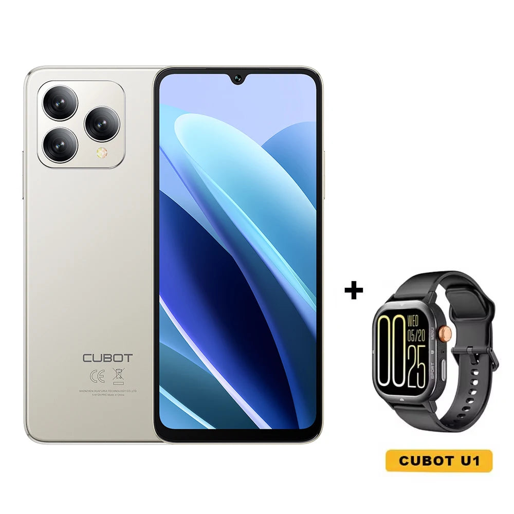 Cubot A40 Smartphone, Android 15, 12GB RAM+256GB ROM, 6.88-Inch 120Hz Screen,Octa-core, 48MP Camera, 5100mAh Battery,NFC,Face ID