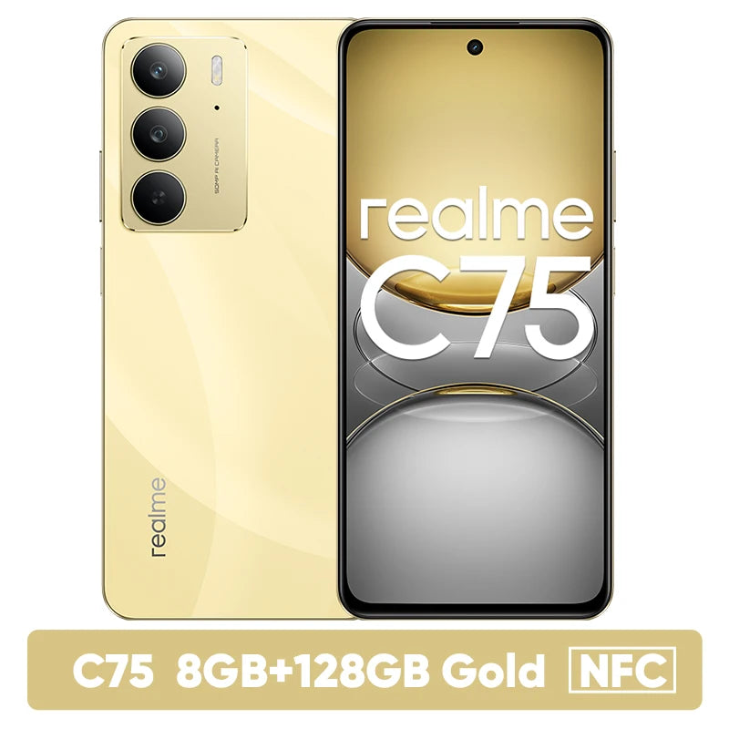[World Premiere] realme C75 Smartphone Helio G92 Max Chipset 5828mAh Battery 45W Charge 6.72'' 90Hz Display 50MP Camera NFC IP69