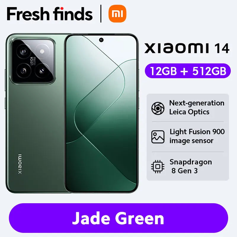 World Premiere Xiaomi 14 Smartphone Global Version RAM 12GB ROM 256GB 512GB Snapdragon 8 Gen 3 Leica Camera 50MP 6.36" AMOLED