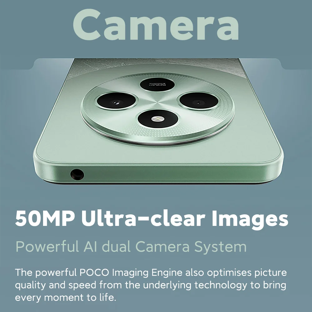 POCO C75 Global Version 6.88" 120Hz Helio G81-Ultra 50MP Dual Camera Massive 18W Fast Charge 5160mAh Battery NFC