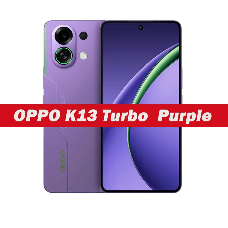 Original OPPO K13 Turbo 5G 6.8" AMOLED Dimensity 8450 120Hz 7000mAh Battery 80W SuperVOOC 50MP Camera NFC OTA ColorOS 15 Turbo