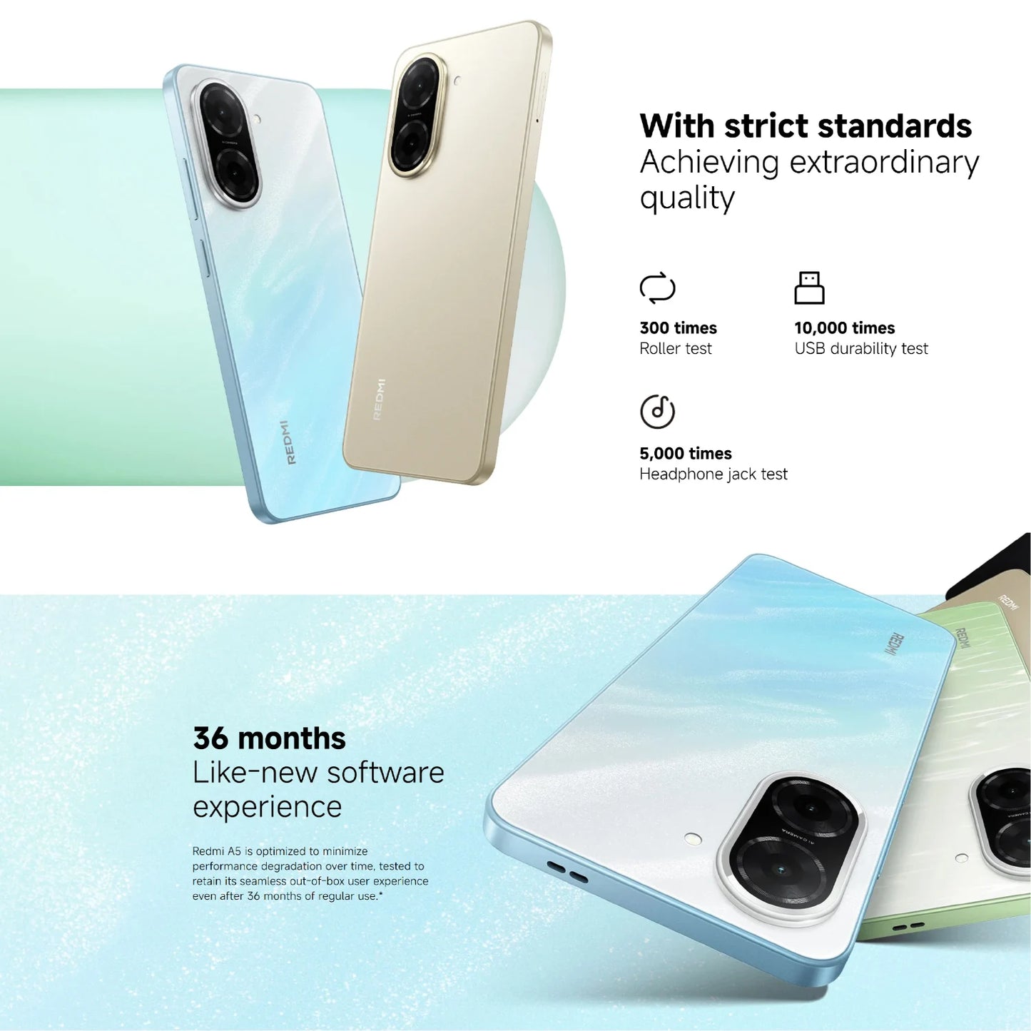 Xiaomi Redmi A5, 4GB+128GB Global Version, 6.88" 120Hz Display, 32MP Camera, Powerful Octa-core Processor, 5200mAh Large Battery