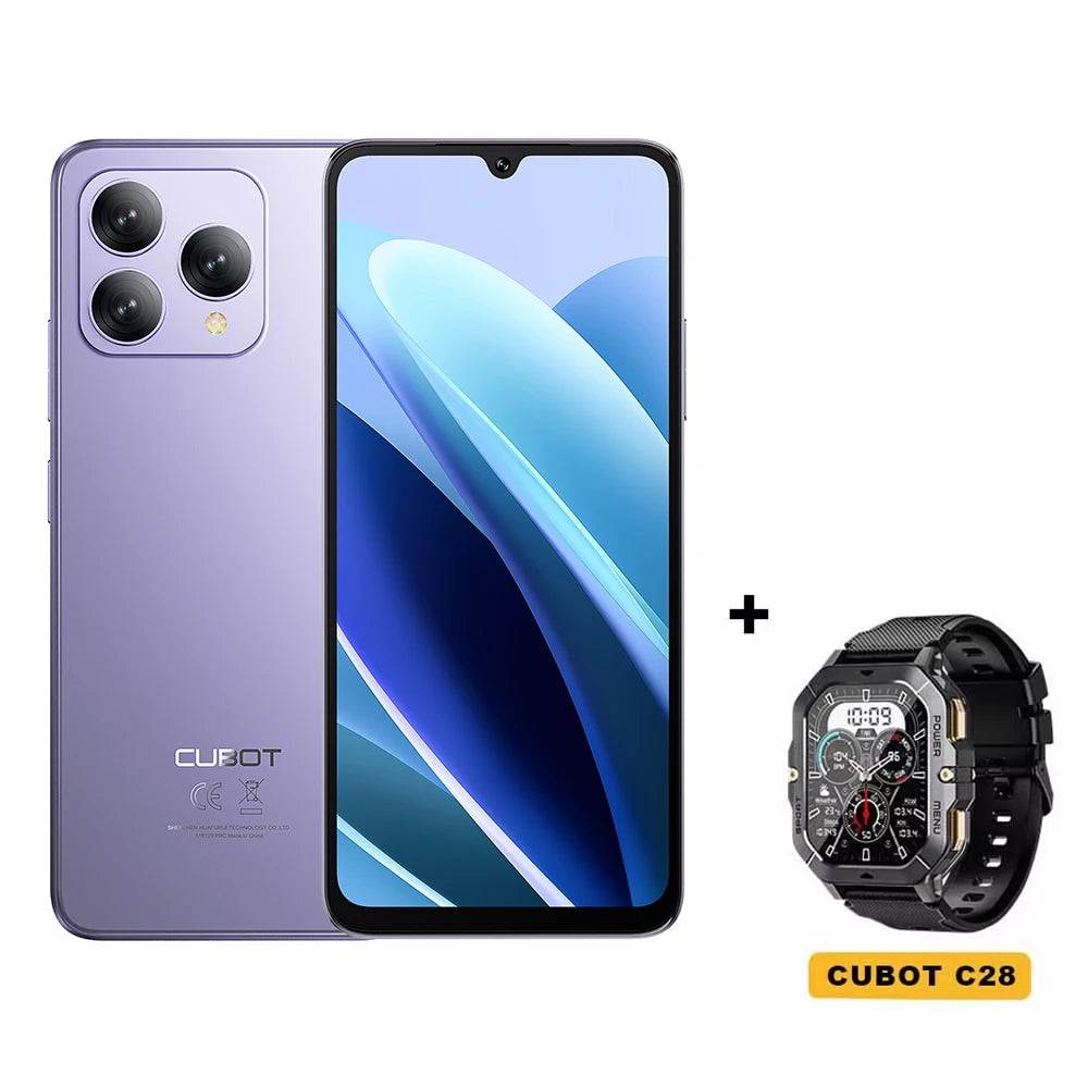 Cubot A40 Smartphone, Android 15, 12GB RAM+256GB ROM, 6.88-Inch 120Hz Screen,Octa-core, 48MP Camera, 5100mAh Battery,NFC,Face ID