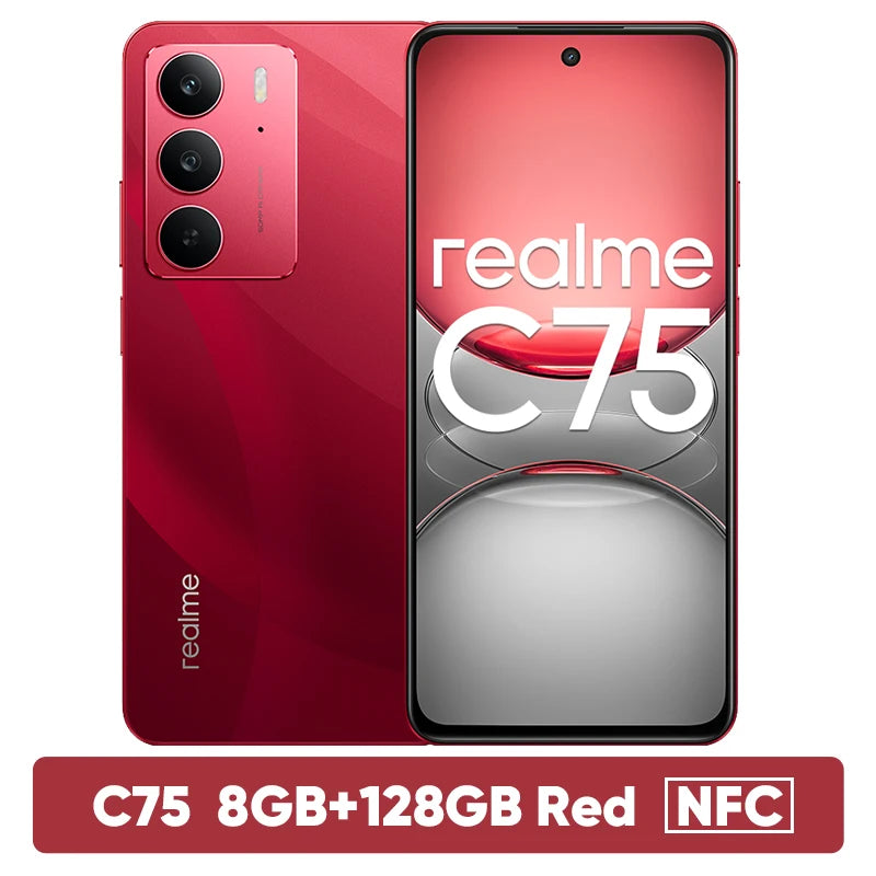 [World Premiere] realme C75 Smartphone Helio G92 Max Chipset 5828mAh Battery 45W Charge 6.72'' 90Hz Display 50MP Camera NFC IP69