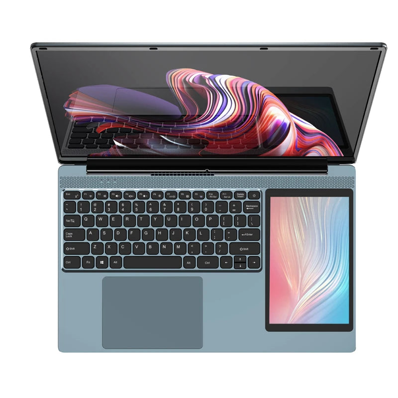New Dual Screen Laptop 15.6 Inch IPS + 7'' Touch 12th Gen Intel N100 Max 32G DDR4 M.2 2T SSD Slim Office Notebook PC Computer