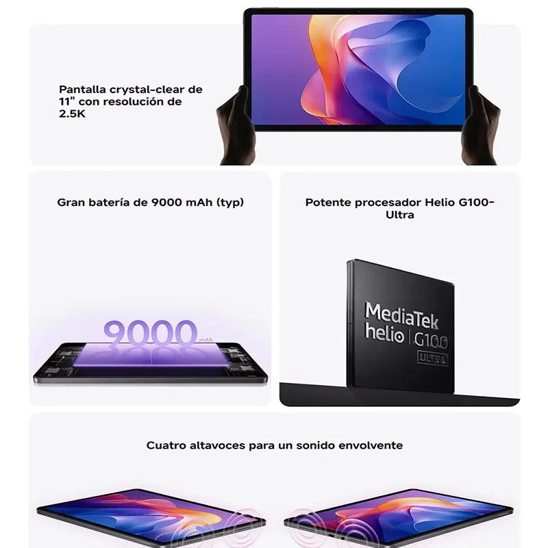 Global Version Xiaomi Redmi Pad 2 Tablet 11" 2.5K Display 9000mAh Battery 18W Fast Charge Xiaomi HyperOS 2