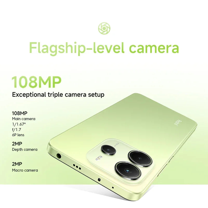 Xiaomi Redmi Note 14 Global Version MTK Helio G99 Ultra Smartphone 108MP AI Camera 5500mAh 6.67" 120Hz AMOLED Display IP54