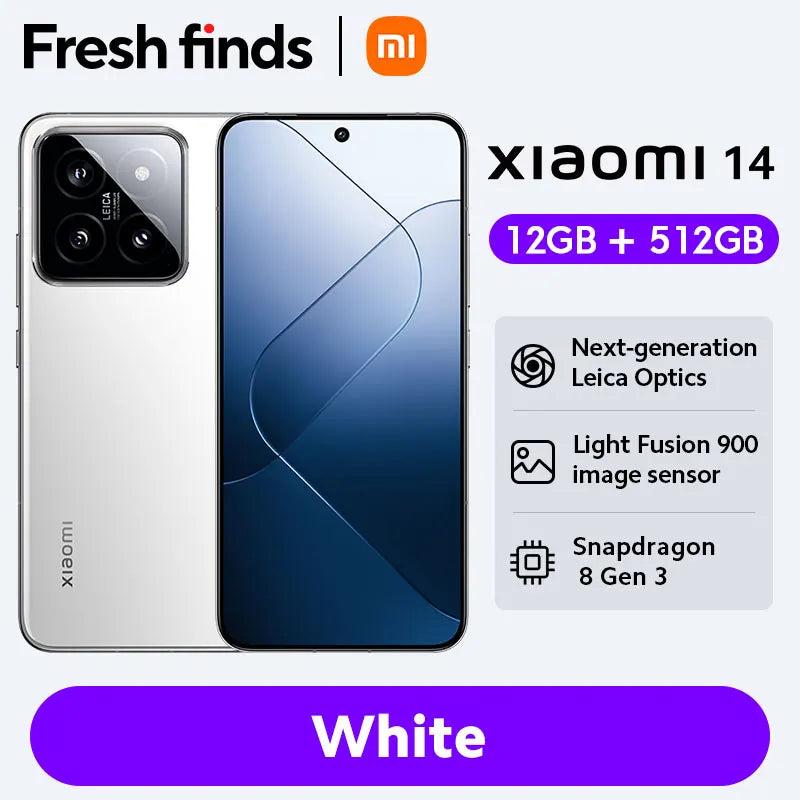 World Premiere Xiaomi 14 Smartphone Global Version RAM 12GB ROM 256GB 512GB Snapdragon 8 Gen 3 Leica Camera 50MP 6.36" AMOLED