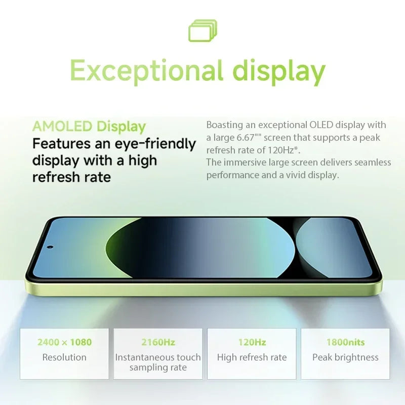 【World Premiere】Global Version Xiaomi Redmi Note 14 MediaTek Helio G99-Ultra 108MP AI 5500mAh 6.67" AMOLED 120Hz Display