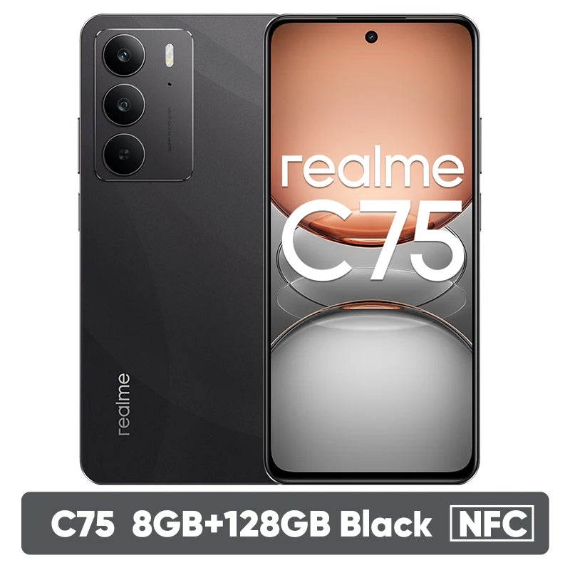 [World Premiere] realme C75 Smartphone Helio G92 Max Chipset 5828mAh Battery 45W Charge 6.72'' 90Hz Display 50MP Camera NFC IP69