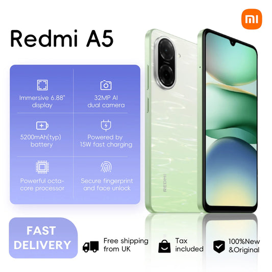 Xiaomi Redmi A5, 4GB+128GB Global Version, 6.88" 120Hz Display, 32MP Camera, Powerful Octa-core Processor, 5200mAh Large Battery