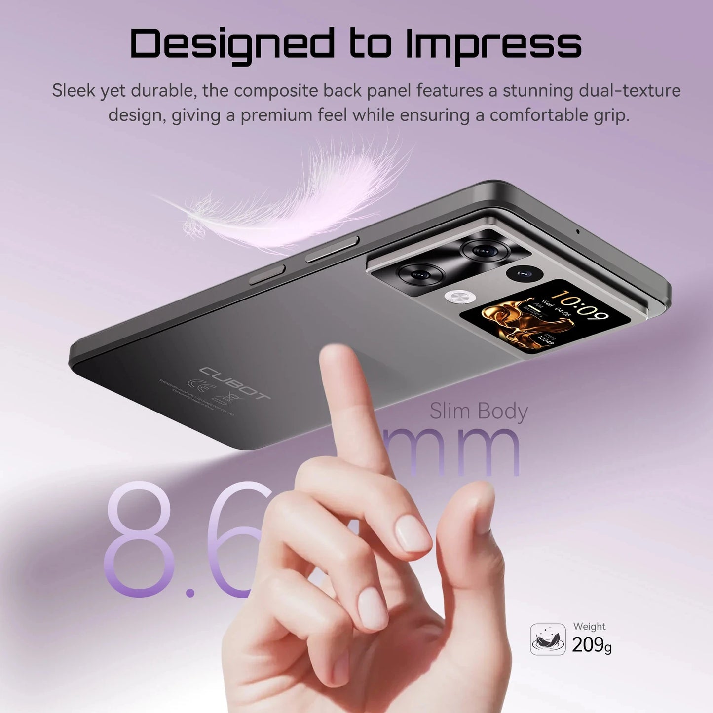 Cubot Smartphone P90,Dual Speakers,Android 15,6.88" 120Hz Display,24GB(12GB+12GB)RAM,256GB ROM,G100 Octa-core,64MP Camera,NFC