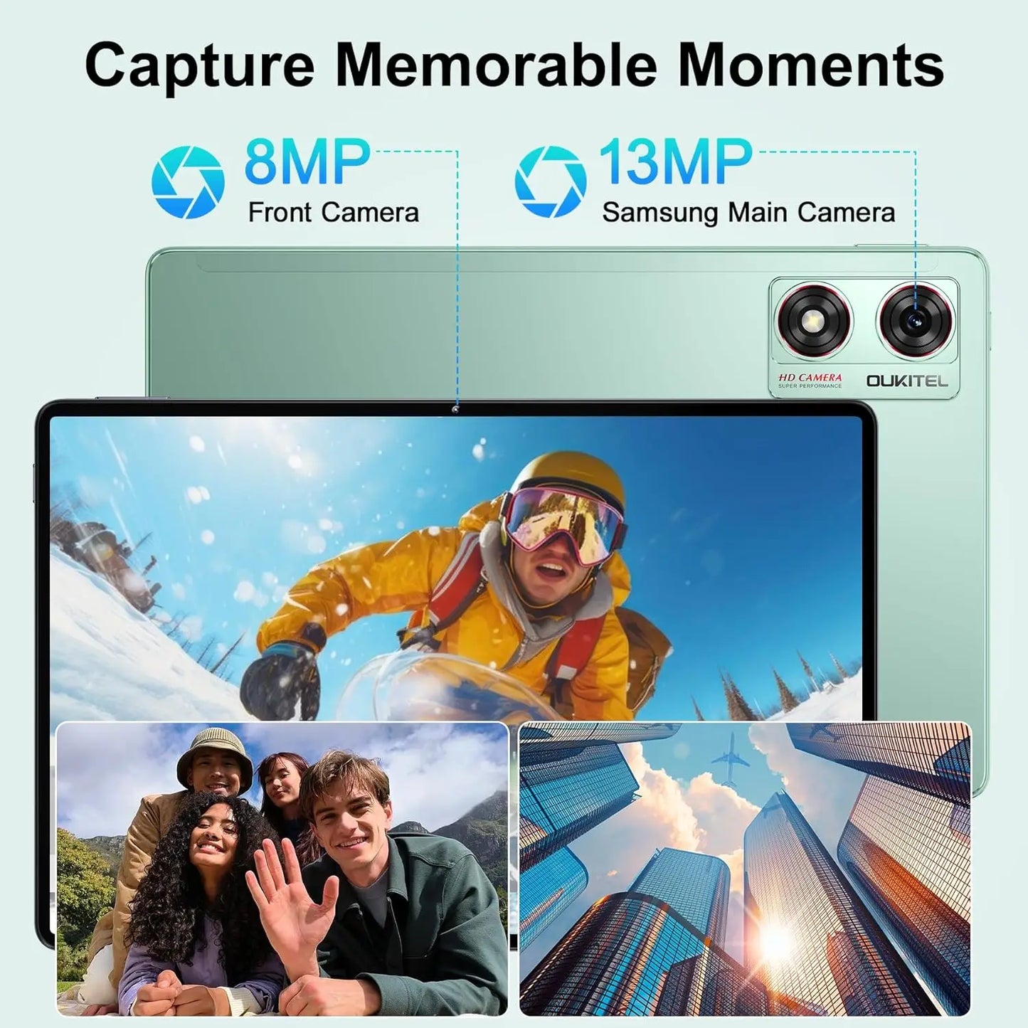 OUKITEL OT8 Tablet 11"2K,Android 13 Con Penna,30(6+24)GB+256GB,Octa-Core Unisoc T606,8800mAh,8MP+13MP AI Camera,4G Dual SIM/GPS